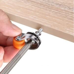 4개 0.5인치 소형 캐스터 바퀴 DIY 수납함 무소음 미니 소형 로우 프로파일 가구 가전제품