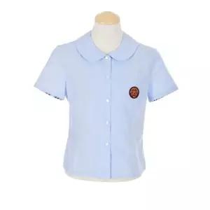 여자교복셔츠 교복몰 하늘색 반팔 블라우스 (을지중) 교복셔츠 교복