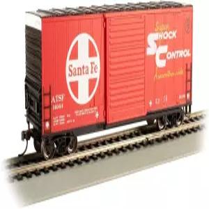 바흐만 트레인즈 - 슬라이딩 도어가 있는 하이큐브 박스카 ATSF(산타페) HO 스케일 실버