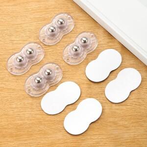 4피스 범용 가구 베이스 롤러 360 ° 회전식 고하중 자가 접착 캐스터 휠 내구성  볼 베어링