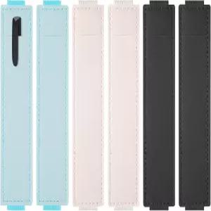 노트북용 조절 가능한 스트랩용 Alrhso 6Pcs 탄성 펜 홀더 책 바인더 플래너용 슬리브 파우치 가죽 케이스