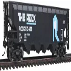 월터스 트레인라인 오프셋 호퍼-런-록 아일랜드(블랙 블루 화이트) 931-1423 HO 스케일 모델 철도 - 화물