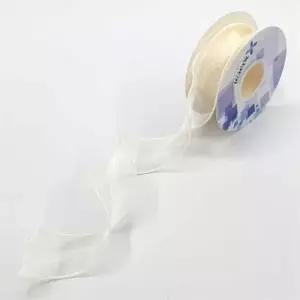 포장띠지 공예 선물 포장 오간디 실루엣 펄 리본끈 아이보리 띠지