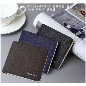 남성용반지갑 WILLIAMPOLO 임페리얼 폴 남성 캔버스 반지갑
