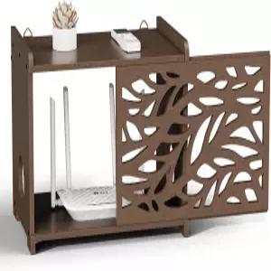 GYJZIFW 라우터 박스 하이더 및 프로젝터 선반 - 케이블 관리 모뎀 전원 스트립 랙(조립 필요)이 있는