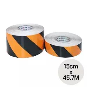 건설 사선 벌집 반사 테이프 황색검은색 x 1롤 15cm 45.7M