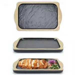 호텔접시 호텔 스테이크 접시 양식 돈까스 사각 25호