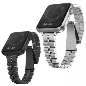 실리콘 애플워치라인메탈스트랩 슬림 스틸 체인 밴드 시계줄