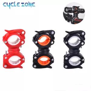 자전거 라이트 브래킷 다기능 360 학위 회전 MTB 도로 LED 손전등 마운트 홀더 사이클링 액세서리