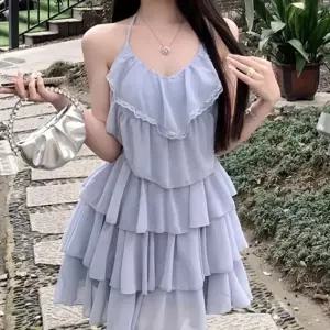 [디작소]여성 썸머 쉬폰 캉캉 홀터넥 미니 원피스 (37815508)