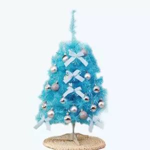 [하프클럽/셀러허브]고급 크리스마스트리 세트 장식 전구 포함 블루 60cm