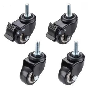 4피스 가구 캐스터 헤비 듀티 120kg 1.5/2 인치 360 회전식 나사 휠 트롤리 고무 보호