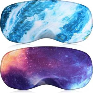 여행용 FINPAC 2피스 스키 고글 커버 슬리브 극세사 보호 렌즈 스크래치 먼지 보관함