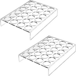 IEEK 24 슬롯 플랫 조리대 커피 포드 홀더 사무실 및 주방용 K컵 서랍 정리함 투명 아크릴 KCup 포드와