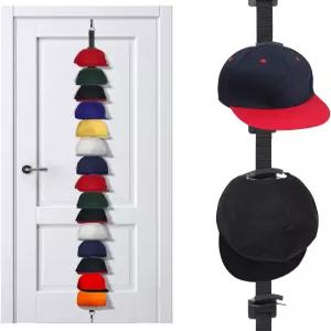 빅피스 도어 모자걸이 1팩 야구 모자 15개 수납 문 침실 옷장에 적합 모자를 쉽게 진열할 수 있는 조절