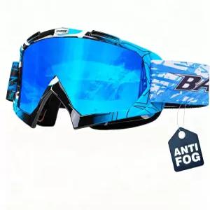 성인 및 용 BATFOX 안개 방지 스키 고글 OTG 100 자외선 차단 미끄럼 스키용 스노보드