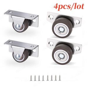 1/1.25 인치 소형 사이드 마운트 캐스터 휠 미니 소형 미니 소형 소형 서랍 롤러 용 4 개 세트 리지드 가구