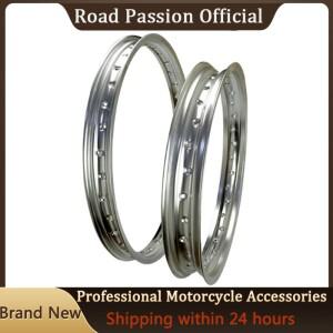 6061 항공 알루미늄 F & R 바이크 오토바이 블랙/실버 림 휠 서클 2.15x18 1.60x21 36 스포크 홀 고강도 블