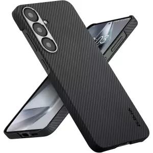 피타카 갤럭시 S25 울트라 맥세이프 호환 아라미드 카본 풀커버 케이스 블랙 그레이