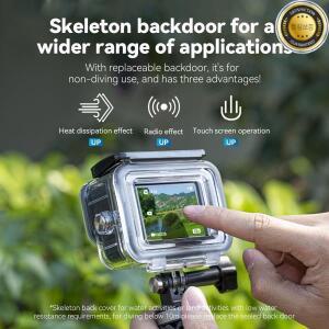 TELESIN 방수 케이스 GoPro Hero 9 10 11 12 13 용 전체 장면 안개 방지 수중 강화 유리 렌즈 다이빙 하우