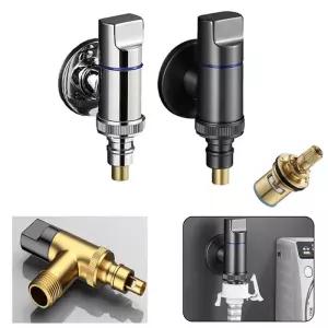 다기능 세탁기 수도꼭지 황동 워터 스톱 빠른 개방 각도 밸브 벽걸이 형 G1/2 클립 삼각형