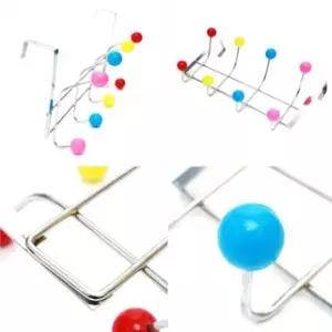 [생활] 문거리행거 원형 볼 고리 문거치대 옷 걸이 4구