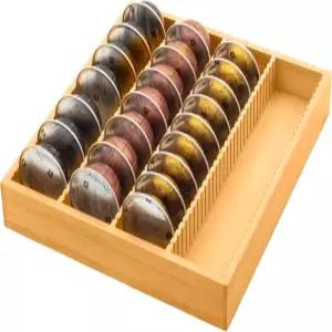 주방 가정 사무실 커피 스테이션 소형용 버툴린 캡슐과 호환되는 카운터용 민부 대나무 포드 보관 홀더