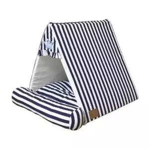 [반려] 애완동물 하우스 집 쿠션 방석 스트라이프 네이비