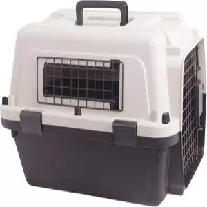 포파우 플라스틱 개/고양이 상자 바퀴 없는 휴대용 여행용 애완동물 사육장 소형 태닝