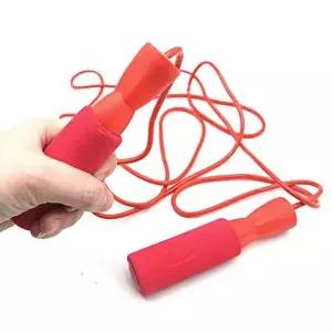 스펀지 그립 줄넘기 레드 스펀지 음악 그립 줄넘기 운동용품