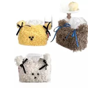 강아지케이스 털뭉치 강아지 티슈케이스 각티슈커버