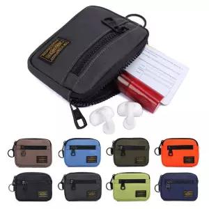 작은 캐주얼 남성 동전 지갑 캔버스 지퍼 짧은 레트로 키 홀더 돈 가방 트렌드 청소년 미니 핸드백