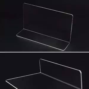 다용도 L형 아크릴 투명 칸막이 전시 진열대 가림판