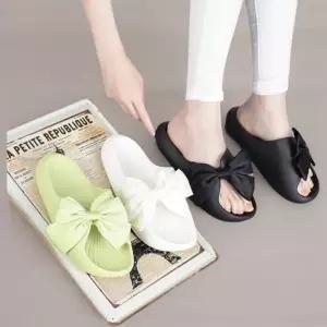 [신상오픈런]여성용 EVA 리본 슬리퍼 사무실 실내화 고무 신발 (36233142)
