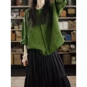 여성용 가을 초 린넨 부드러움 셔츠 오리지널 퀄리티 KS3