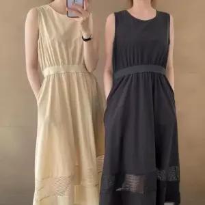 [신상오픈런]여성 민소매 카라넥 크롭탑 롱 원피스 세트 (33265440)