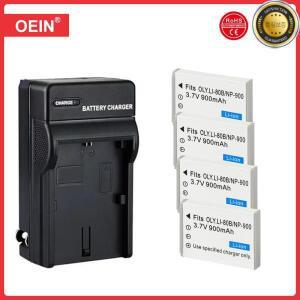 NP-900 카메라 배터리 및 AC 충전기 올림푸스 LI80B 미놀타 DIMAGE E40 프리미어 SL4 BENQ C500 900mAh