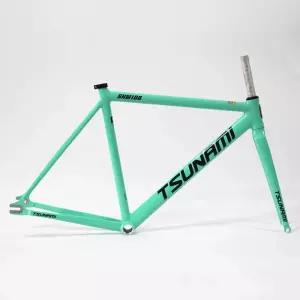 쓰나미 SNM100 프레임 세트 700C 알루미늄 고정 기어 및 포크 트랙 Fixie 자전거 49CM 52CM 55CM 58CM 단일