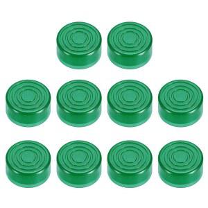 메카닉시티 10개 풋스위치 토퍼 기타 페달 버튼 캡 플라스틱 탑 커버 3/8인치 이펙트 버튼, 다크 그린