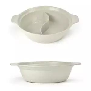 밀푀유나베냄비 세라믹 인덕션 겸용 샤브샤브 반반냄비 2호 뚜껑없음