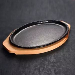 주물팬 무쇠 주물팬 타원 스테이크 4호