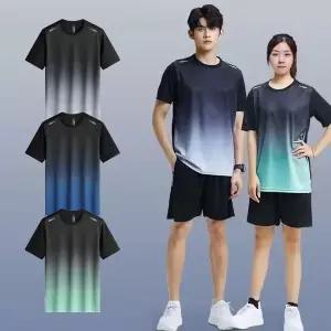 [골드스마일]그라이데이션러닝세트 여름 트레이닝세트 러닝팬츠 여성 남성