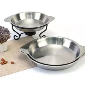 스텐 빠에야팬 인덕션 빠야냄비 파스타 프라이팬230mm 빠에야접시 스테이크팬 캠핑후라이팬