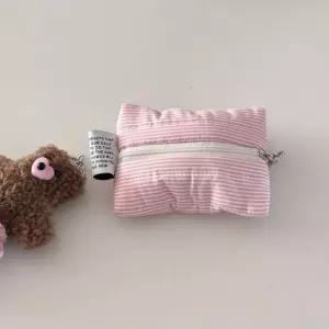 크리 에이 티브 스트라이프 동전 지갑 대용량 미니 카드 홀더 지퍼 보관 가방과 휴대용