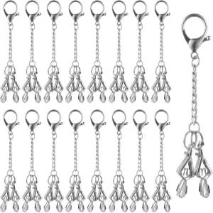 작업용 장갑 홀더용 18 PCS 금속 클립 안전 벨트 루프 건설 캠핑 야외 활동용 악어 2개 포함 스틸