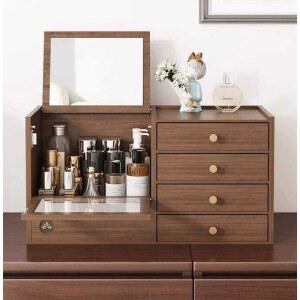 화장대 정리함 수납 거치대 보관함 정리대 악세사리 나무 립스틱보관함