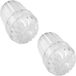 YHXiXi 2PCS 과일 인퓨저 와이드 입병 티 볼 투명 스트레이너 테니스 공 플라스틱 메쉬 바스켓 커피 배수기