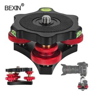 BEXIN LP64 레벨 조절기 알루미늄 합금 밸런스 버블 볼 헤드 어댑터 카메라 삼각대 적합