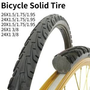 자전거 솔리드 타이어 20/24/26인치 x1.50/1.95/1 3/8 26인치 MTB 펑크 방지 로드 바이크