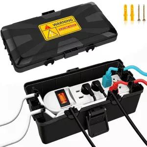 중형 야외 전기 상자(10.3 x 5.9 3.7 인치) 6개의 케이블 입구 포트가 있는 IP54 방수 연장 코드 연결 상자